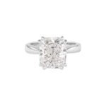 5.01 Carat Cushion Diamond Ring | Brilliant White | 14K White Gold | Radiant Elegance - Image 2