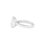 5.01 Carat Cushion Diamond Ring | Brilliant White | 14K White Gold | Radiant Elegance - Image 3