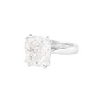 5.01 Carat Cushion Diamond Ring | Brilliant White | 14K White Gold | Radiant Elegance