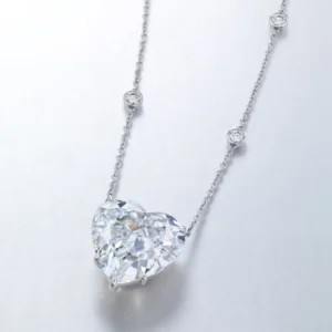 10-Carat Heart Diamond Pendant | White Diamond | Pinnacle Clarity | Platinum Commission | The Celestine Light