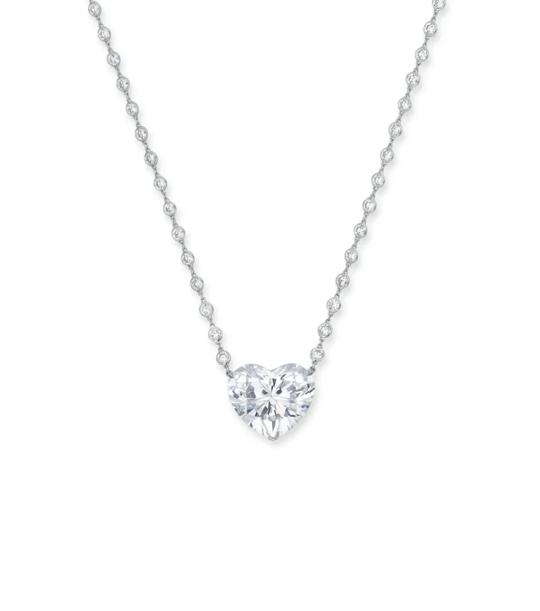 10.0-Carat Heart Diamond Pendant | H–I Color | Clarity Available on Request | Bespoke Precious Metal | The Galatea Aura
