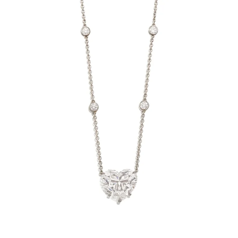 10-Carat Heart Type IIa Diamond Pendant | D Color | Flawless | Platinum | The Aurore Lumiere