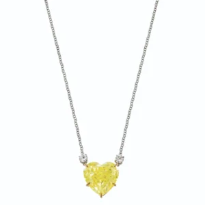 10-Carat Fancy Yellow Diamond Pendant | Pear Shape | Vivid Solar Hue | Bespoke Fine Metal | The Nocturne Eternelle