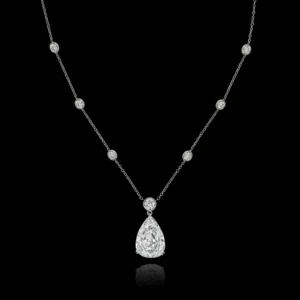 10-Carat Pear Diamond Pendant | J Color | SI Clarity | Platinum or 18K Gold | The Aurora Muse