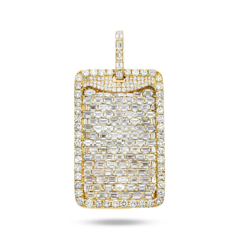15.16-Carat Asscher Diamond Pendant | White | High Clarity | 14K White Gold | The Polaris Reverie