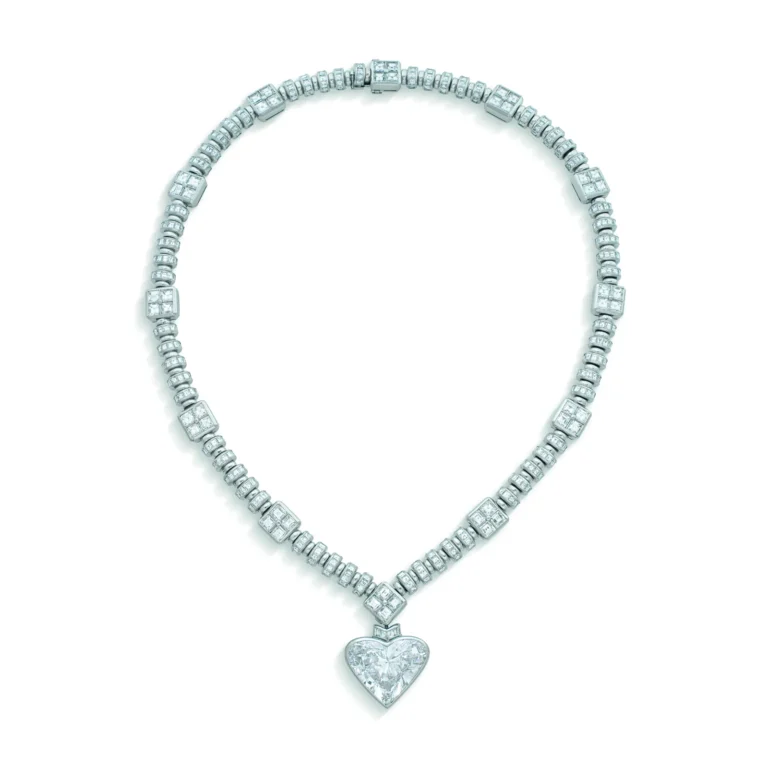 20.05-Carat Heart Diamond Pendant | Colorless White | Platinum | The Camellia Veil