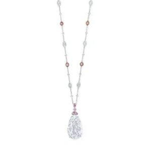 25.0-Carat Pear Diamond Pendant | F Color | VVS Clarity | Bespoke Precious Metal | The Seraphine Reverie