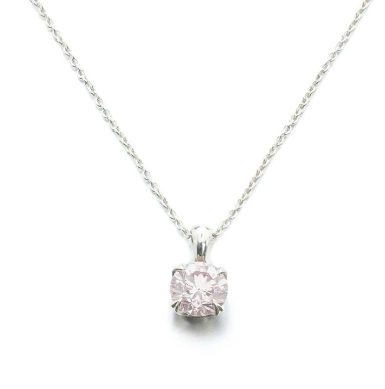 3-Carat Round Diamond Pendant | White Diamond | Available on Request | 18K White Gold | The Eugenie Drop