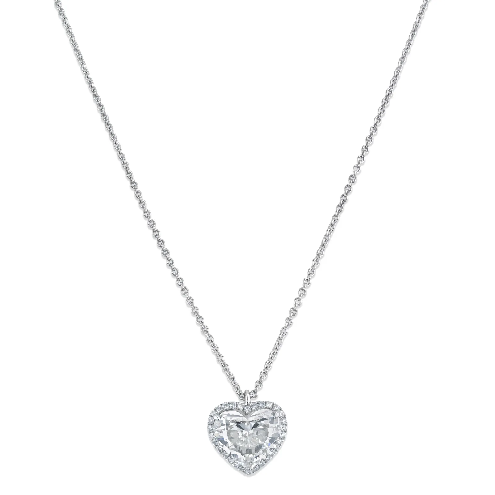 4.0-Carat Heart Diamond Pendant | D Color | Flawless | Platinum | The Lumiere Sovereign