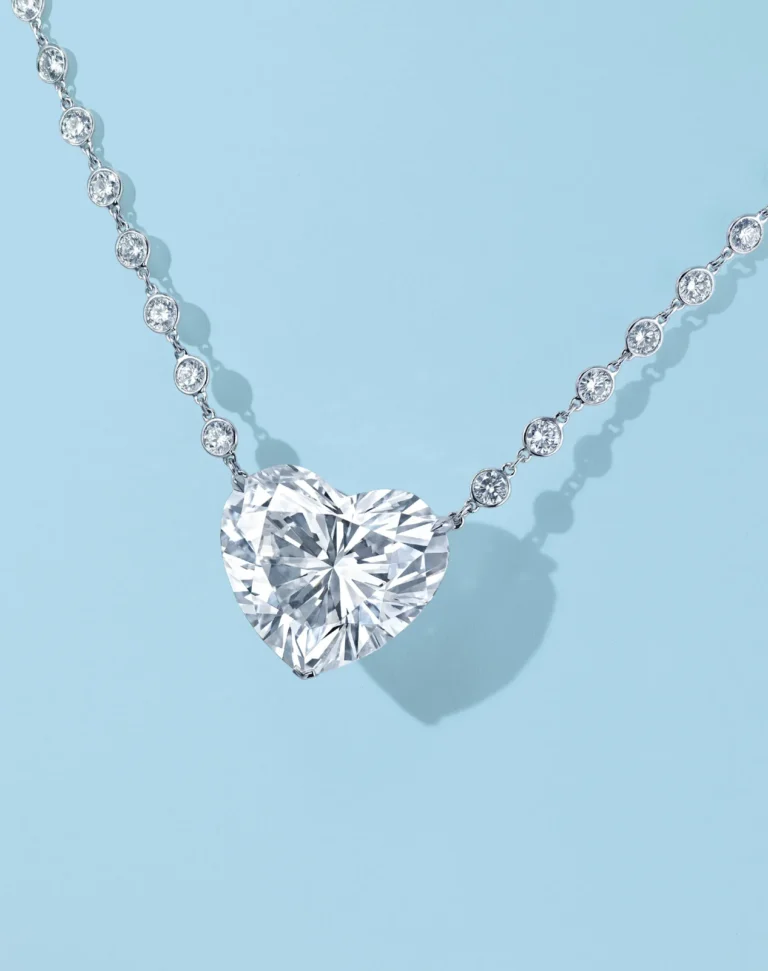 4-Carat Heart Diamond Pendant | Near-Colorless White | SI Clarity | Bespoke Gold or Platinum Setting | The Lumiere Silhouette