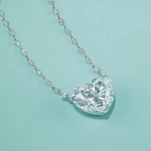 5.0-Carat Heart Diamond Pendant | Colorless White | Exceptional Clarity | Platinum | The Tempête Veil