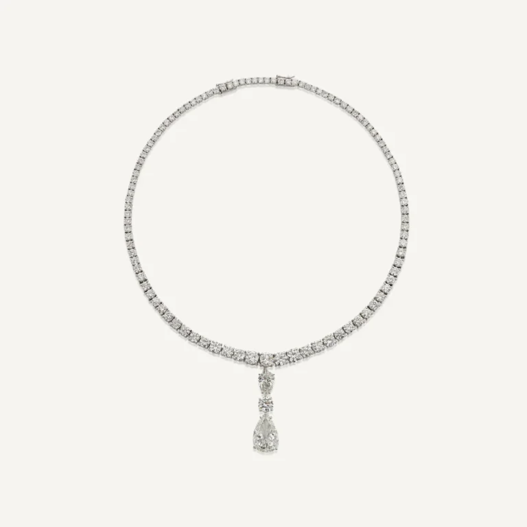 5.0-Carat Pear Diamond Pendant | D–F Color Range | Exceptional Clarity | Platinum | The Soleil Royale