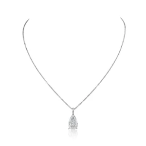 5-Carat Pear Diamond Pendant | G Color | VS Clarity | Platinum or 18K Gold | The Soleil Brilliance