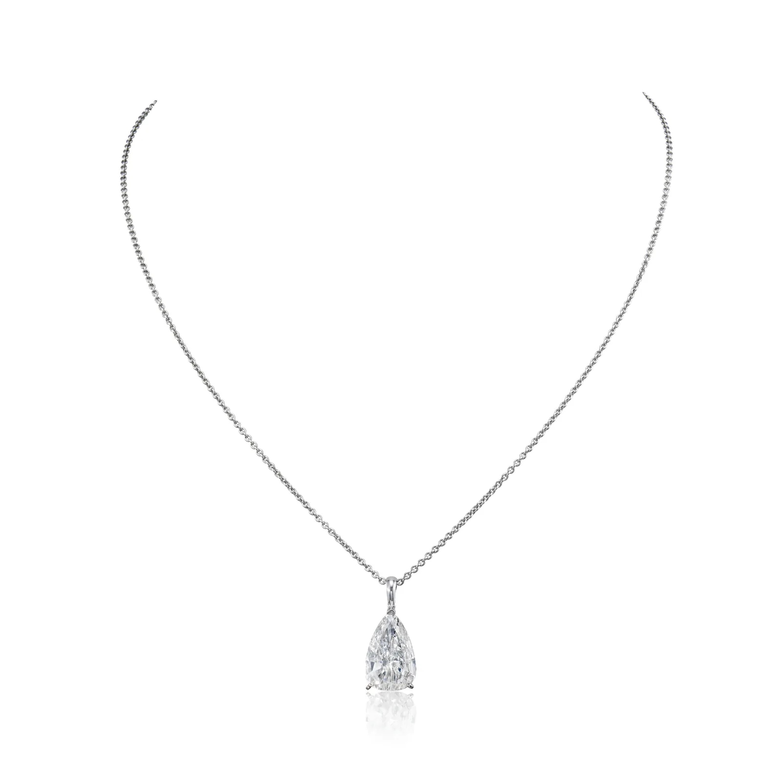 5-Carat Pear Diamond Pendant | G Color | VS Clarity | Platinum or 18K Gold | The Soleil Brilliance