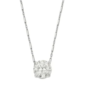 5-Carat Round Diamond Pendant | H Color | VS Clarity | Platinum or 18K Gold | The Tempête Radiance