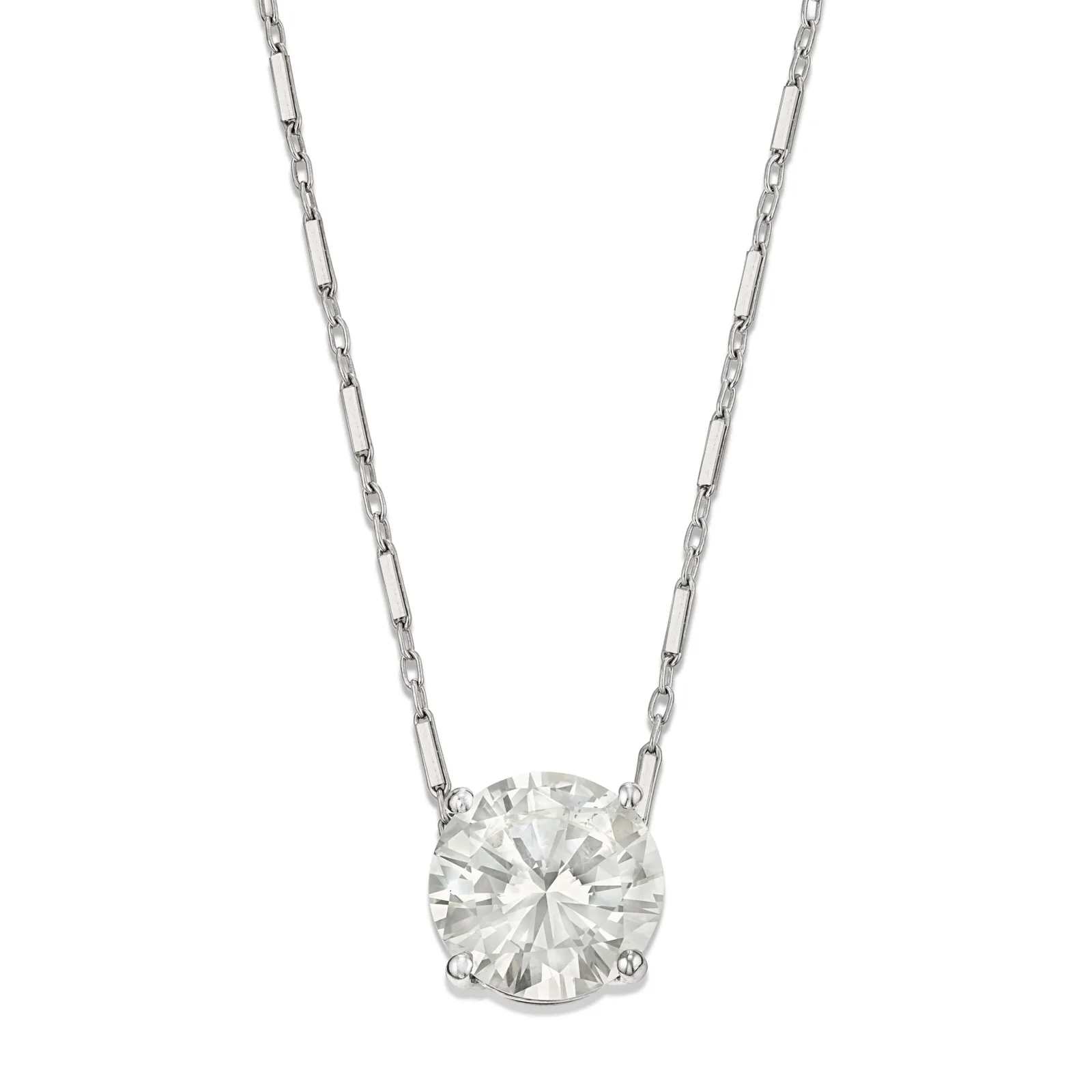 5-Carat Round Diamond Pendant | H Color | VS Clarity | Platinum or 18K Gold | The Tempête Radiance