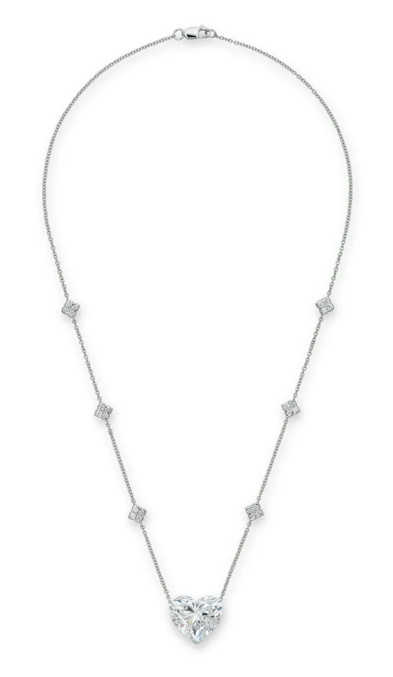 6.0-Carat Heart Diamond Pendant | H Color | VS Clarity | Platinum or 18K Gold | The Wisteria Royale