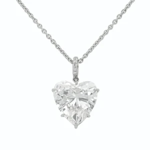 7-Carat Heart Type IIa Diamond Pendant | D Color | VVS Clarity | Platinum | The Vespera Crown