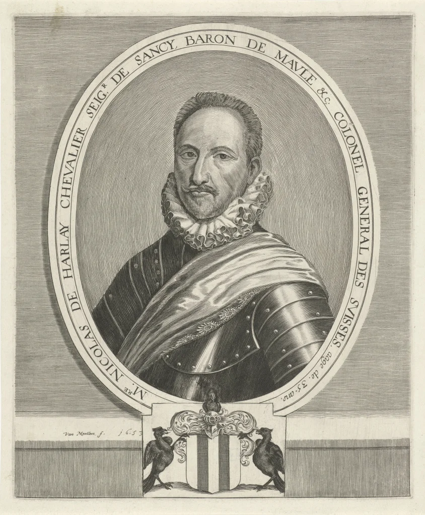 Engraved portrait of Nicolas de Harlay de Sancy