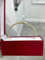 0.60ct 18K Gold Fine Quality Intense Vivid Dark Green Emerald Snake Cuff Scale Finish Bangle Bracelet