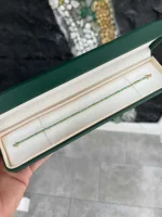 2.48Tcw Classic Emerald Tennis Bracelet 14K Gold