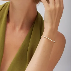 5.00Ctw Marquise Cut Diamond Tennis Bracelet in 18K Yellow Gold