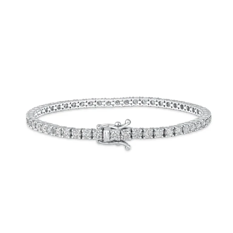 5.13Ctw Round Diamond Tennis Bracelet in 14K White Gold