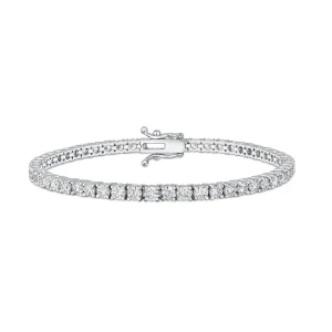 5.61 Ct Round Cut Diamond Tennis Bracelet in White Gold