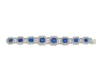 Early 19th Century Sapphire and Diamond Bracelet Octagonal Step-cut Sapphires, Old-cut Diamonds, Gold, Circa 1800