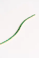 Emerald Cut Emerald East-west Bezel Tennis Bracelet