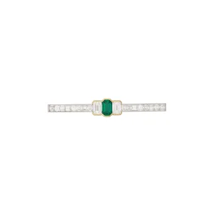 Emerald Diamond Brooch Classic Pairing