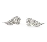 Pair of Diamond Brooches | Each Designed As a Stylised Wing, Set with Circular- and Single-cut Diamonds, Measuring Appro
