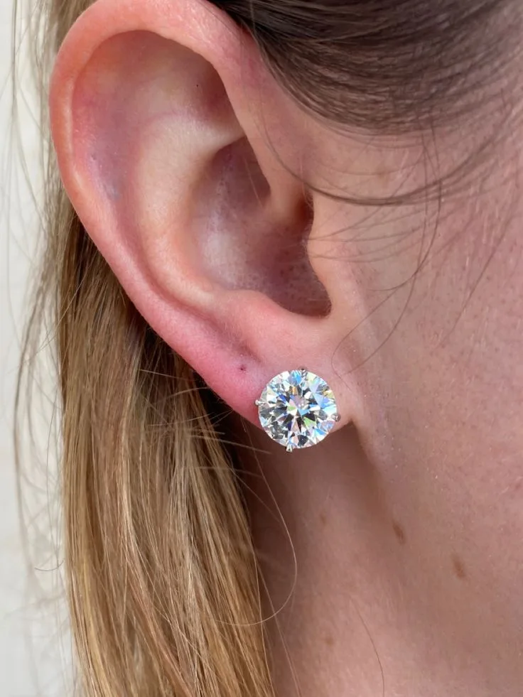 11.4 Carat Total Weight Round Studs