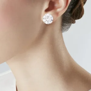 20 Carat Round Diamond Stud