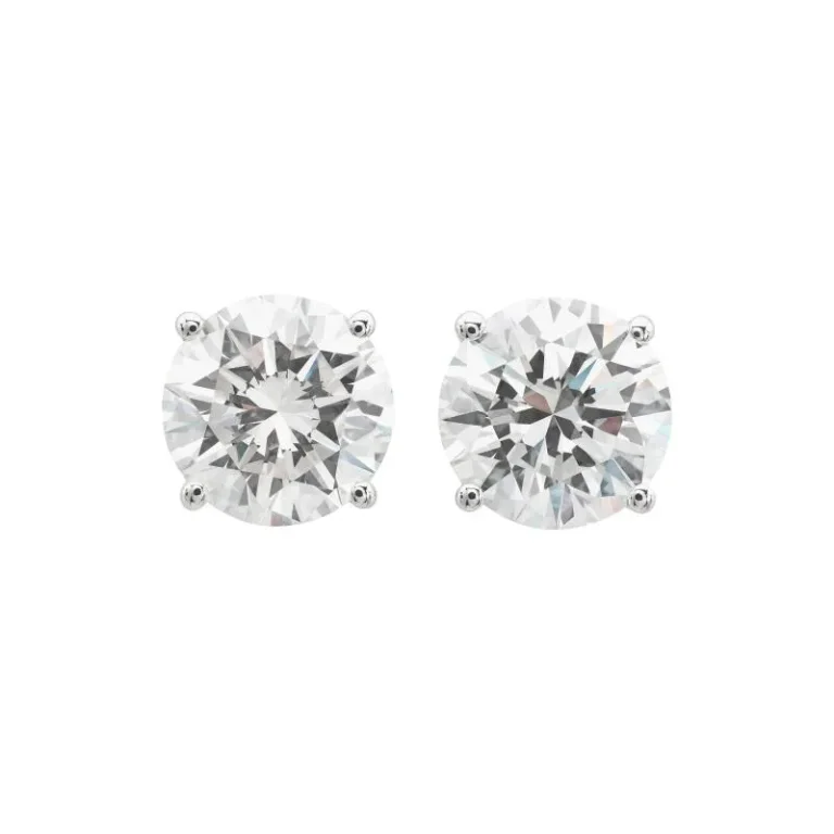 7 Carat Total Weight Round Studs