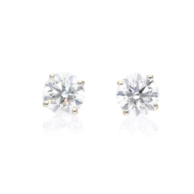 8 Carat Total Weight Round Studs