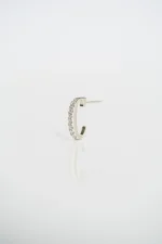 Cee Studs with Diamond Pavé