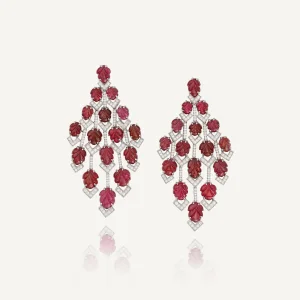 Spinel and Diamond Earrings