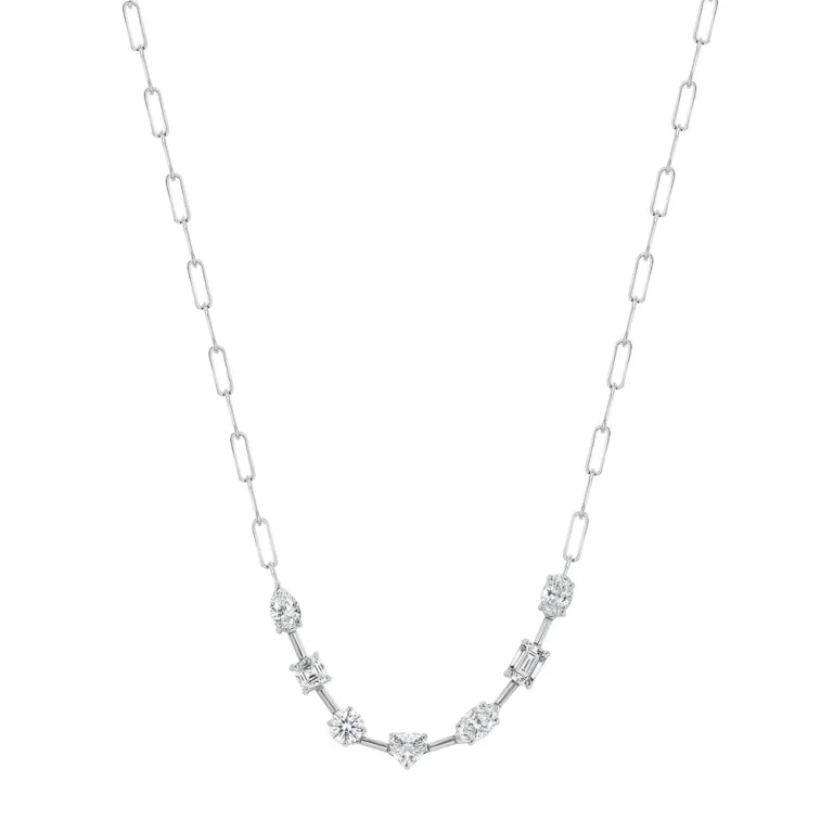 1.73CT. FANCY SHAPE DIAMOND NECKLACE IN 18K WHITE GOLD