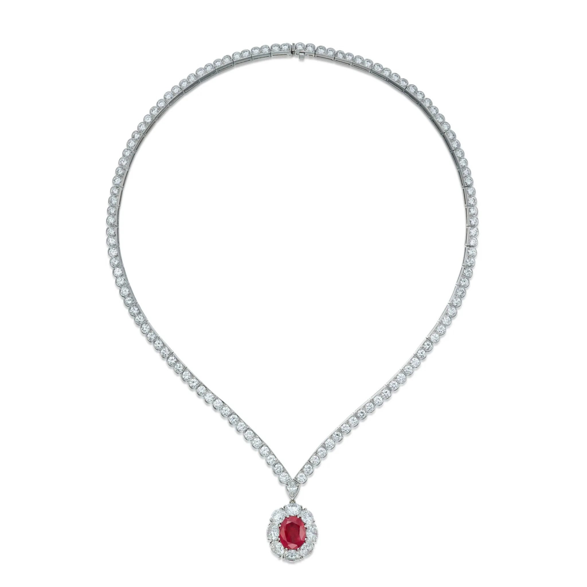 10 carat ruby drop necklace