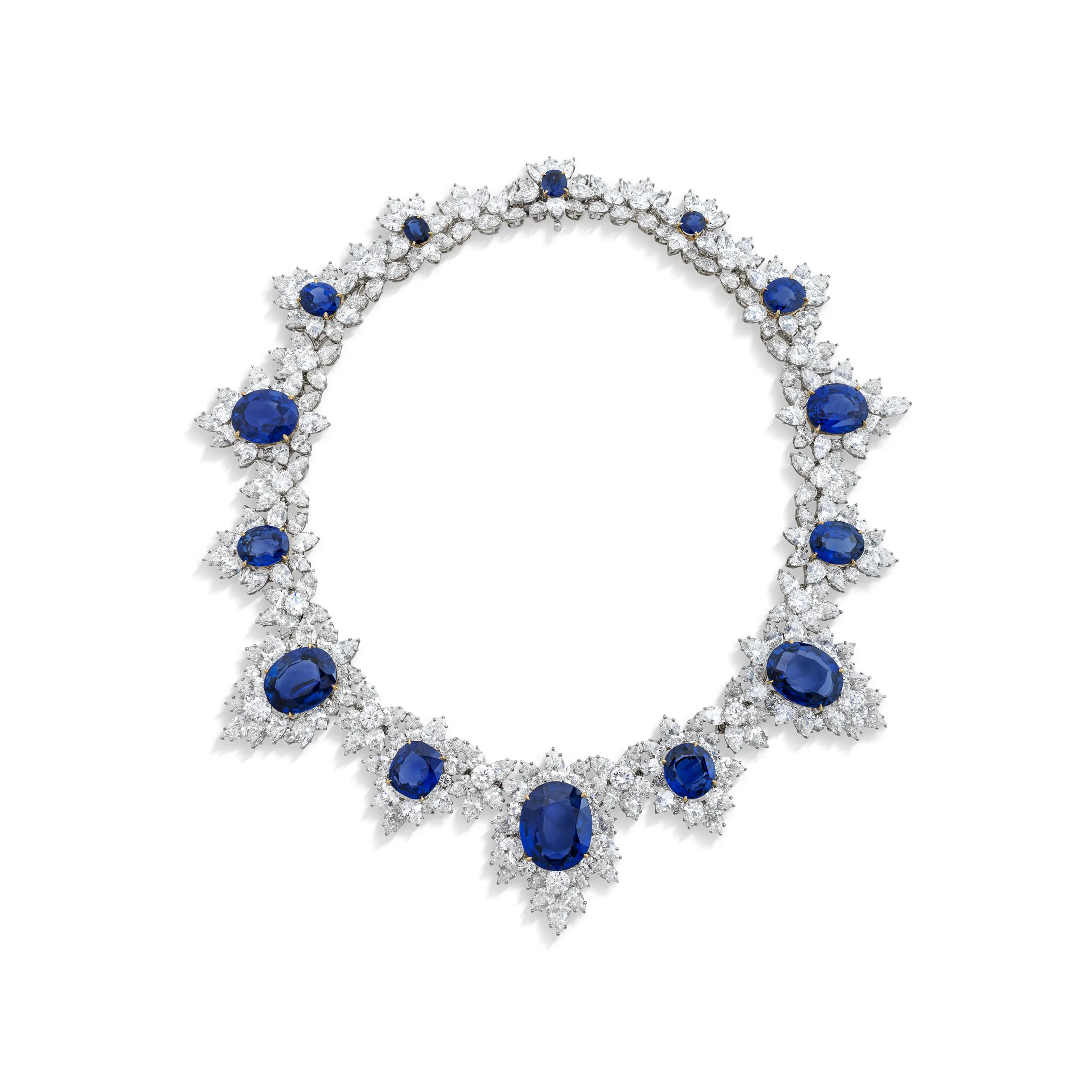 100 carats IMPRESSIVE SAPPHIRE AND DIAMOND NECKLACE