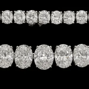 100 carats OVAL tennis riveria 8-1 carat graduation D-F VS