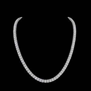 11 carat ROUND BRILLIANT CUT DIAMOND TENNIS NECKLACE IN PLATINUM