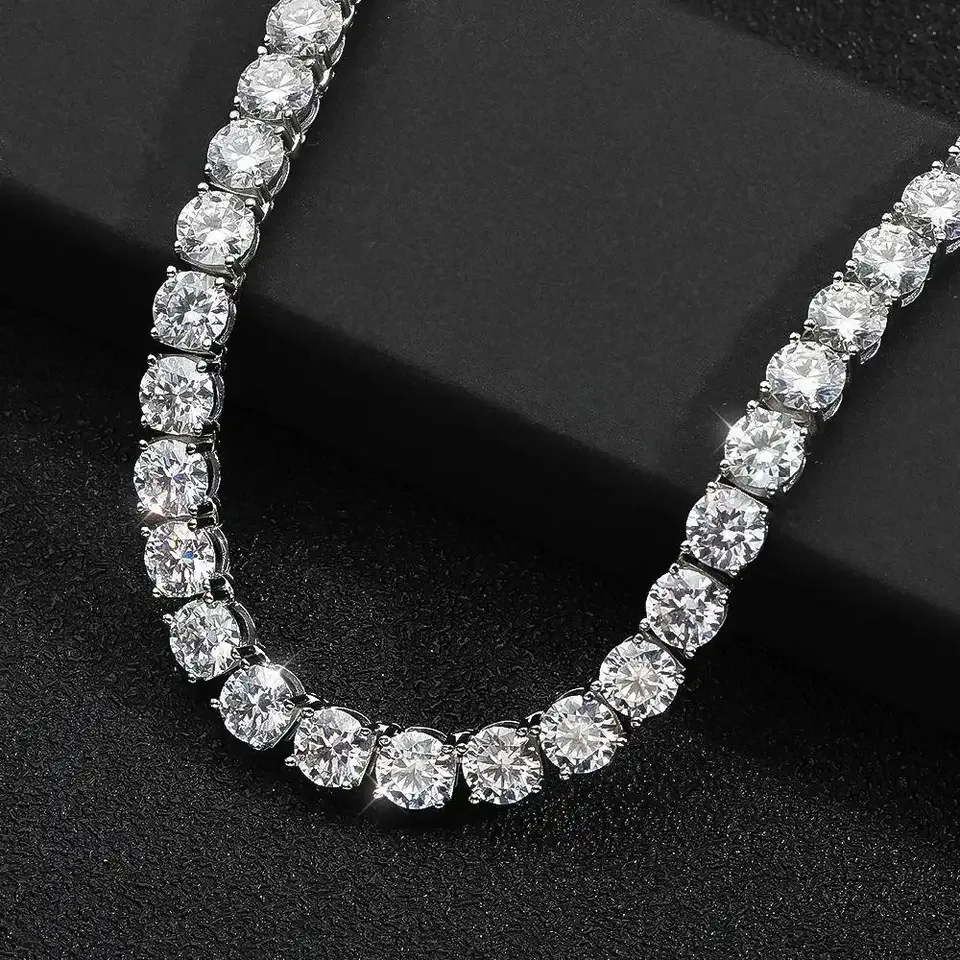 115 carat round tennis necklace 1.50 carat each D-F vvs