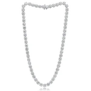 115 carat round tennis necklace 1.50 carat each H-J vvs-vs