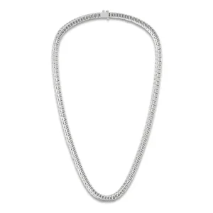 120 carats emerald cut tennis necklace D-H VVS-Vs 2 carat each emerald cut