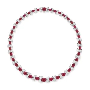 40 carats IMPORTANT RUBY AND DIAMOND NECKLACE