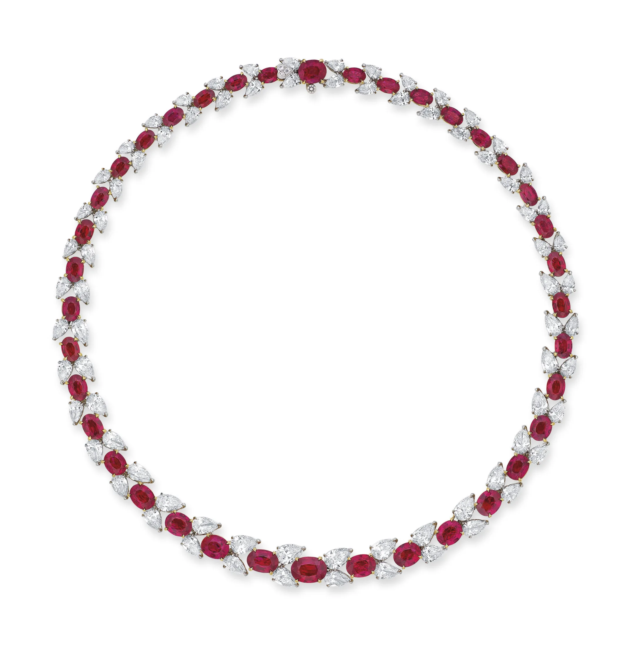 40 carats IMPORTANT RUBY AND DIAMOND NECKLACE