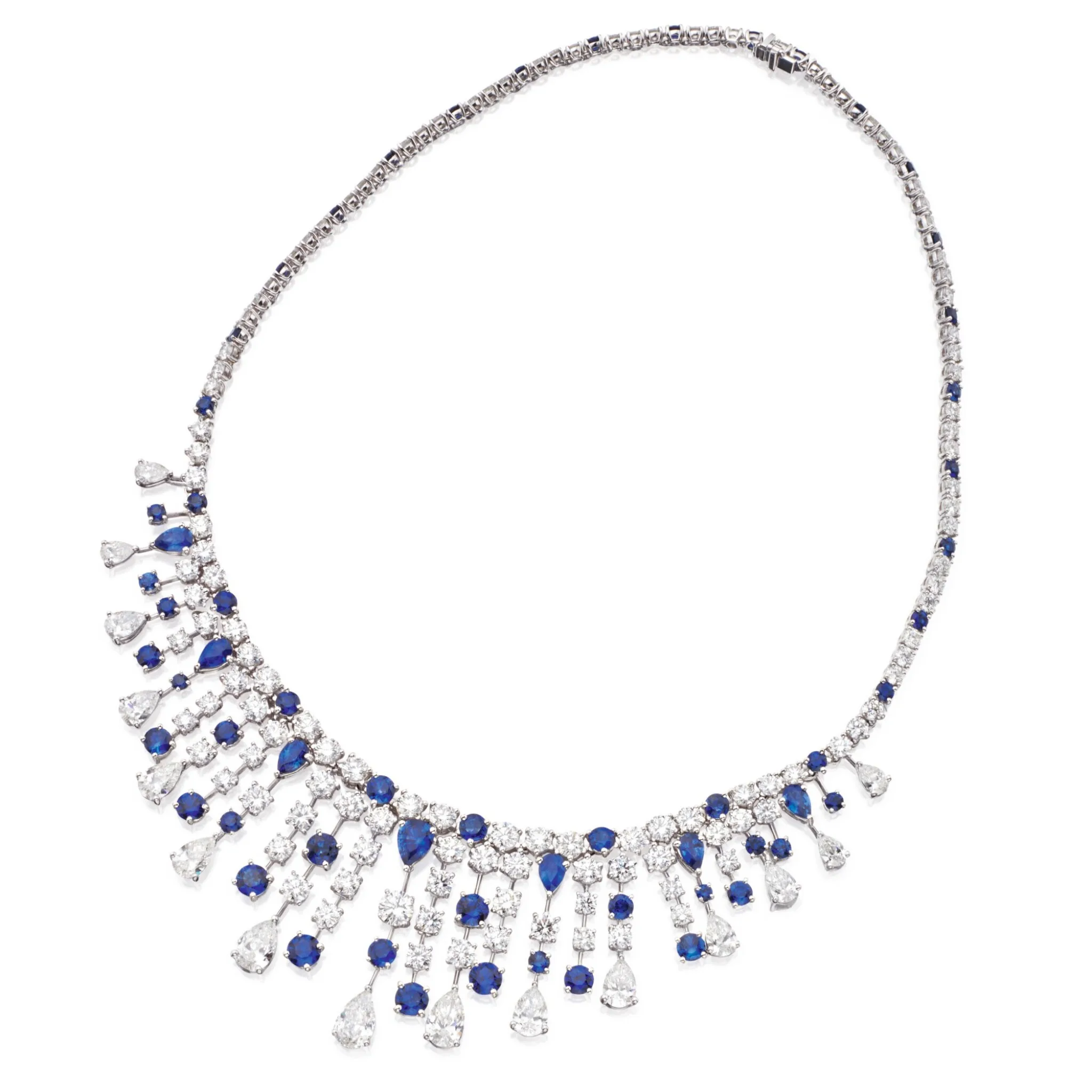 40 carats Sapphire diamond necklace