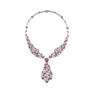 50 carats ruby and diamond necklace